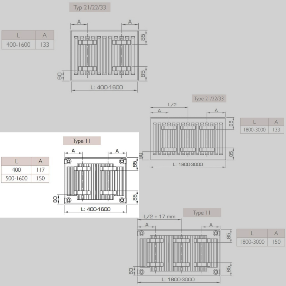 Radiateur Acier H.70 x L.60 cm Stelrad 670W T11 - 6