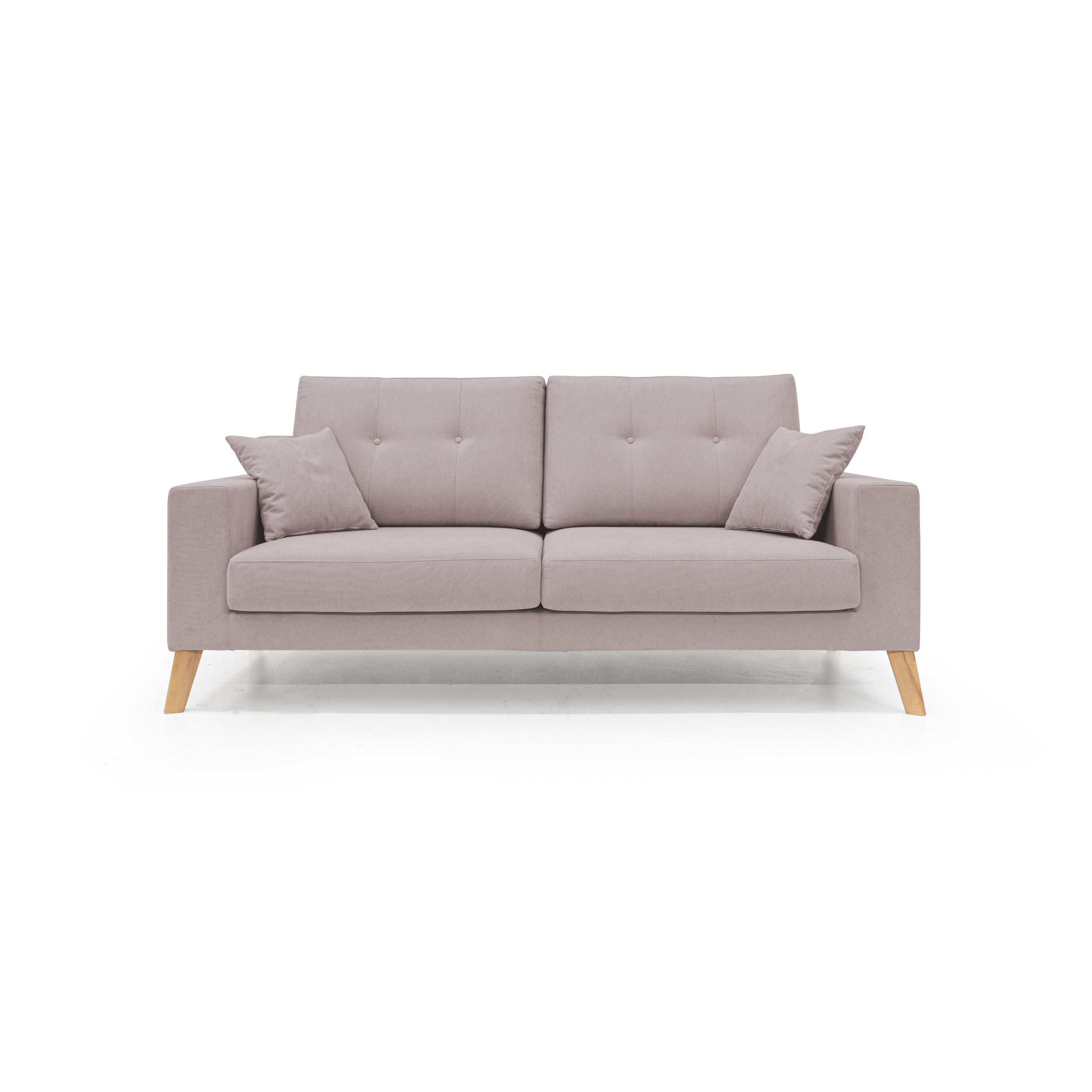 Danish Canapé moderne en tissu doux imperméable T02 146 cm rose - 2