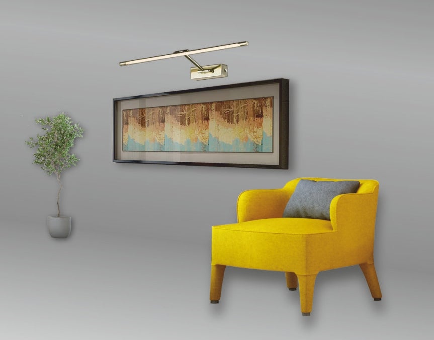 Applique Murale LED 8W - Éclairage Tableaux & Miroirs | Lumière Chaude 3000K | Bronze Vieilli
