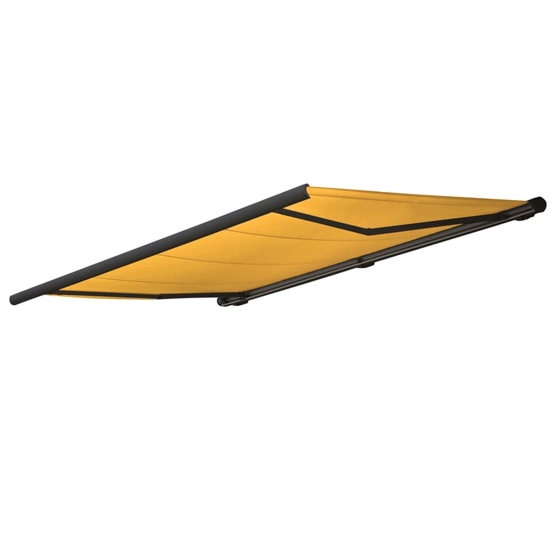 Wymienne poszycie do markizy T124, pełna kaseta Wymienne poszycie przeciwsłoneczne 5x3m ~ Poliester żółty