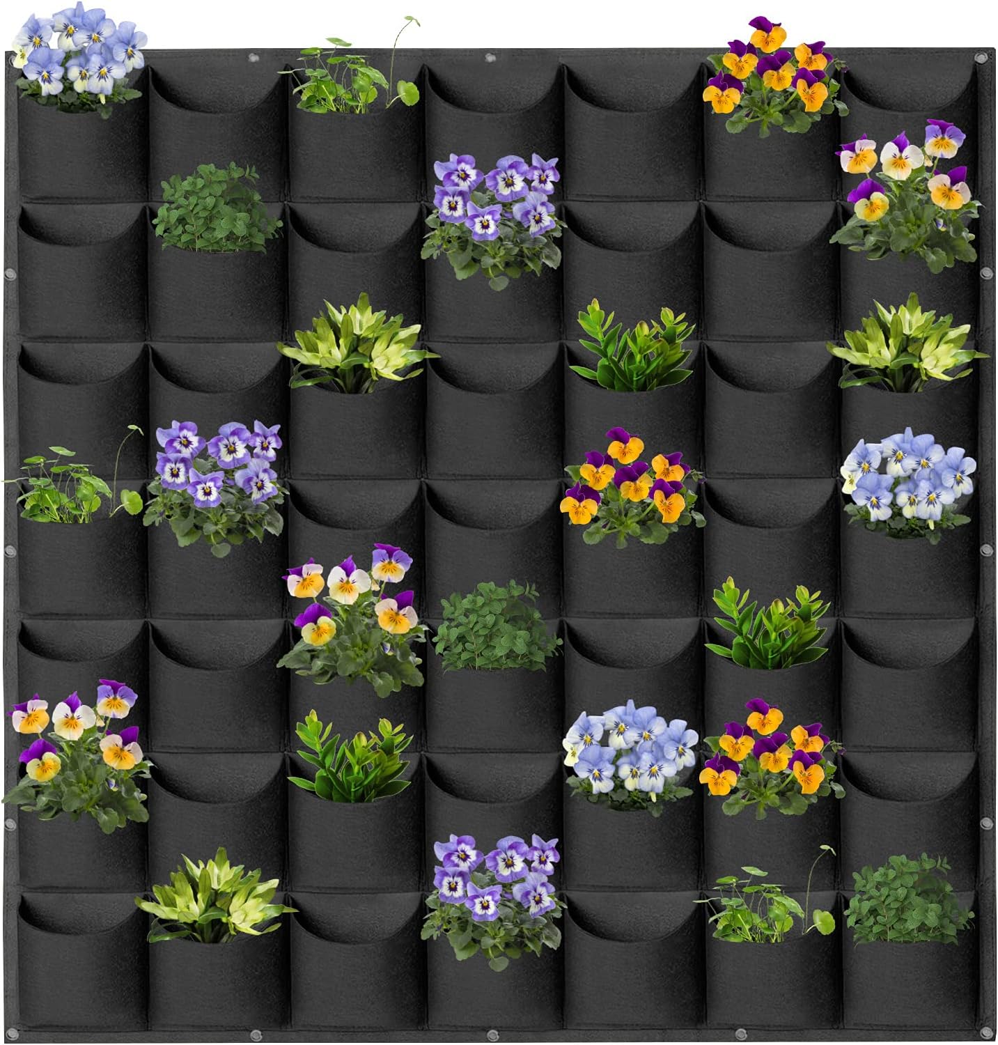 49 kieszeniowych worków do uprawy roślin, worków do przechowywania roślin (1 m×1 m, czarne)