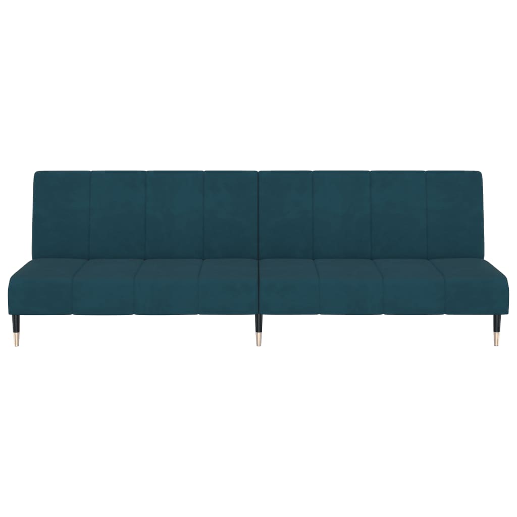 Canapé-lit | Lit simple | Canapé convertible à 2 places Bleu Velours CFW62670 - 5