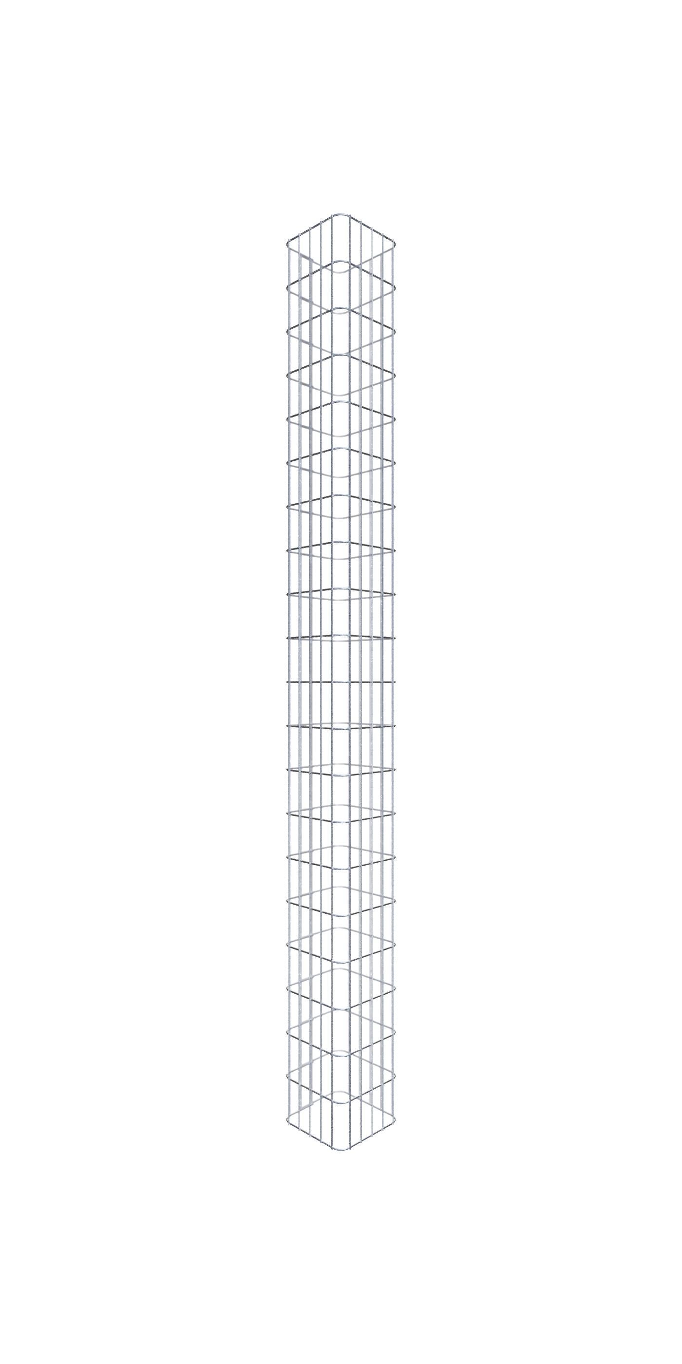 Kolumna gabionowa kątowa 27 cm x 27 cm, wysokość 200 cm, MW 5 cm x 10 cm