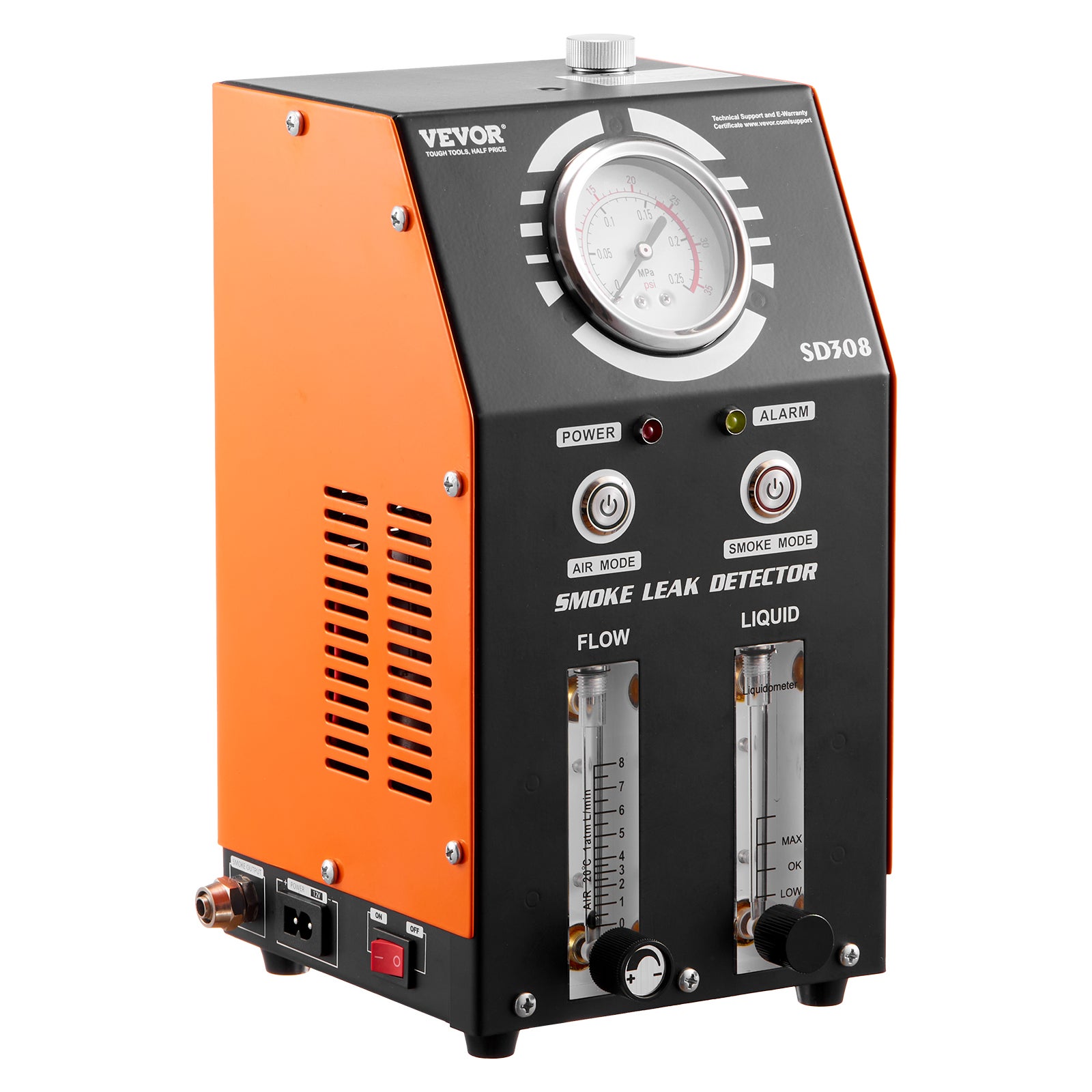 Détecteur fuite carburant,VEVOR 2 modes,avec pompe intégrée,manomètre,niveau d'huile et débitmètre,outil de diagnostic du système d'échappement - 9
