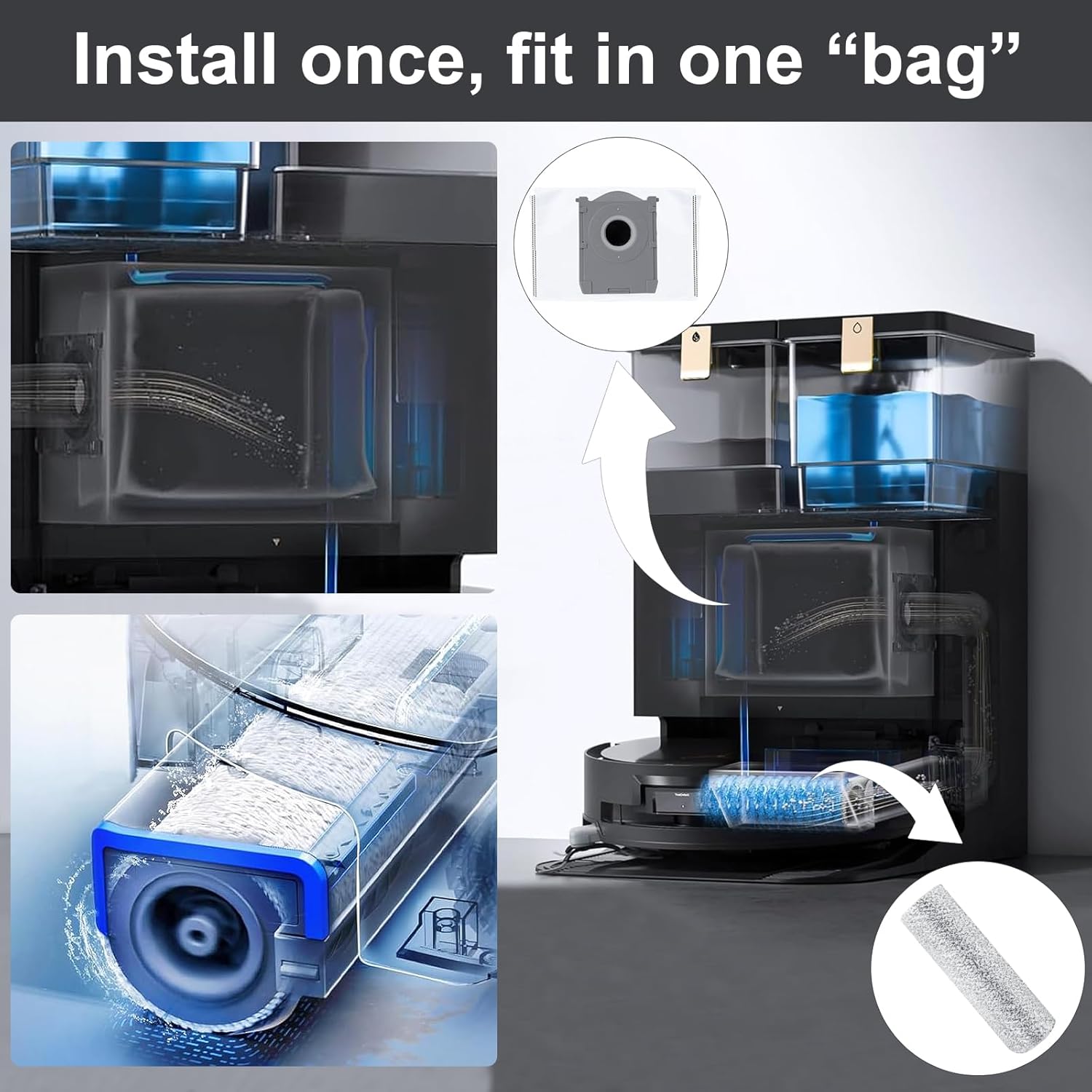 Set Ricambi Completo Per Ecovacs Deebot X8 Pro Omni / X8 Omni / T80 Omni | 15 Pezzi: Spazzole, Filtri E Sacchetti