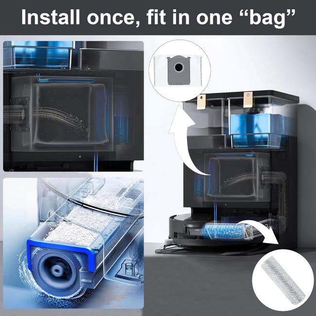 Set Ricambi Completo Per Ecovacs Deebot X8 Pro Omni / X8 Omni / T80 Omni | 15 Pezzi: Spazzole, Filtri E Sacchetti