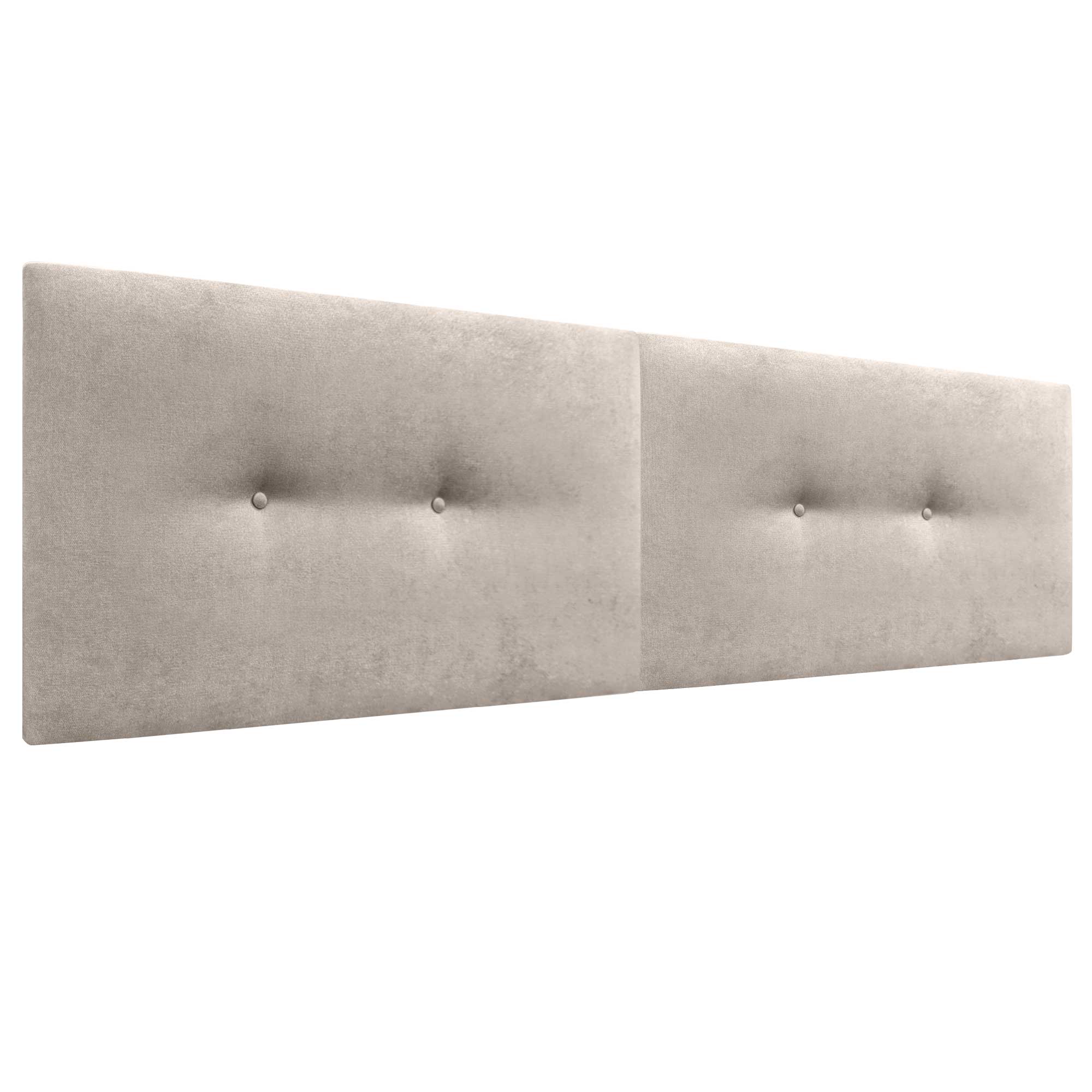 DHOME Testiera in Acualine Testiera in Liscio con Doppi Bottoni Divisa in 2 Pezzi Testiera per Camera da Letto di Alta Gamma (Beige, 180cm) - 2