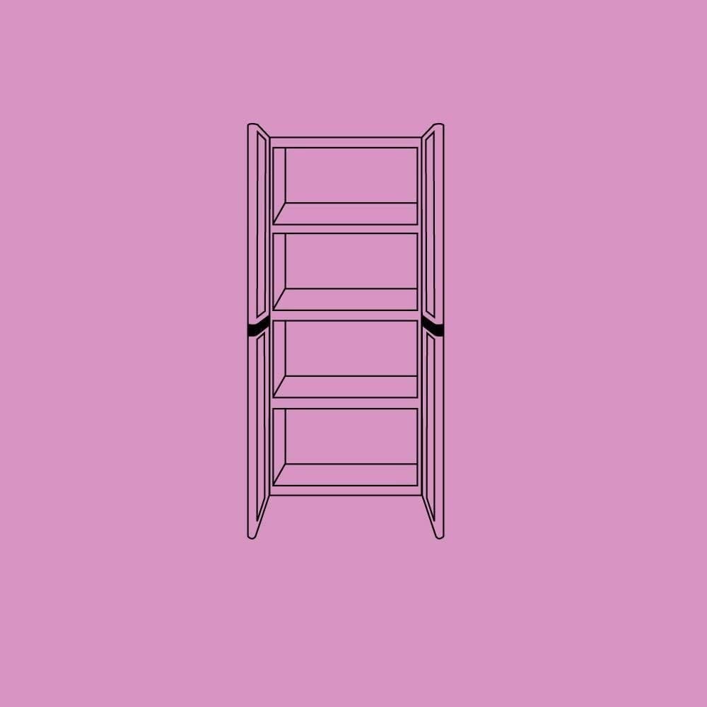 Armadio porta oggetti in polipropilene con scaffali e cerniere in acciaio - 3