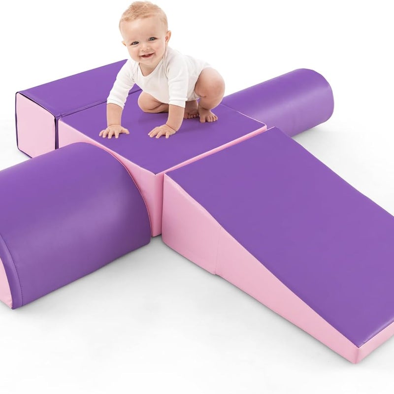 5 Szt. Tor Przeszkód dla Niemowląt, Moduł Motoryczny z Pianki PU z Wypełnieniem EPE, Zabawki Edukacyjne Odpowiednie dla Dzieci w Wieku Przedszkolnym