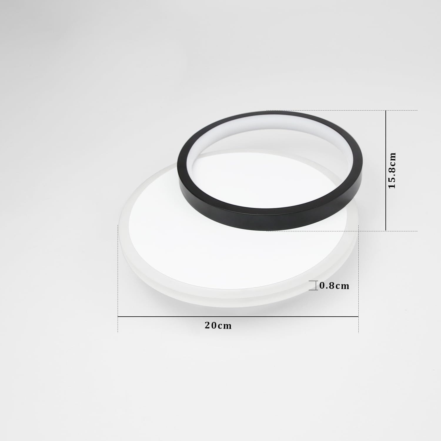 ZMH Nowoczesna lampa sufitowa LED w kolorze czarno-białym, akrylowa lampa do salonu - 5