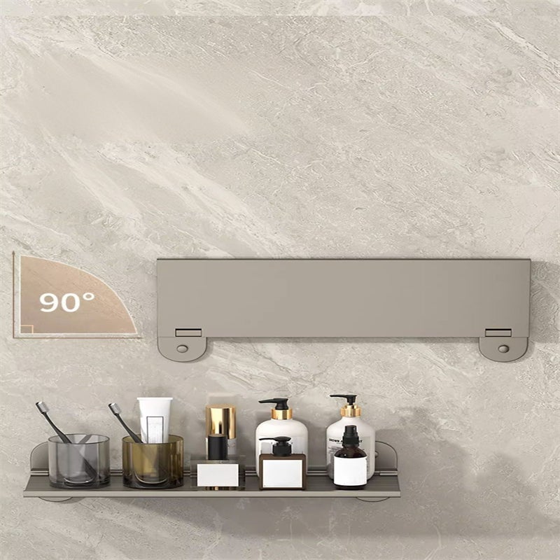 Étagère pliable de 30 cm, Étagère pliable murale, rangement mural salle de bain, support de lavabo mural, Étagère murale sans perçage - 5
