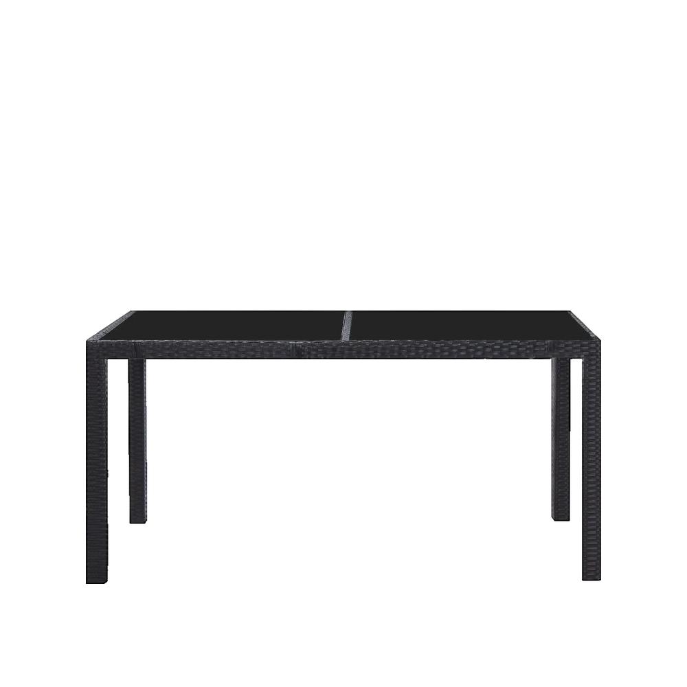 Ensemble à manger d'extérieur 7 pcs Résine tressée Noir vidaXL - 3