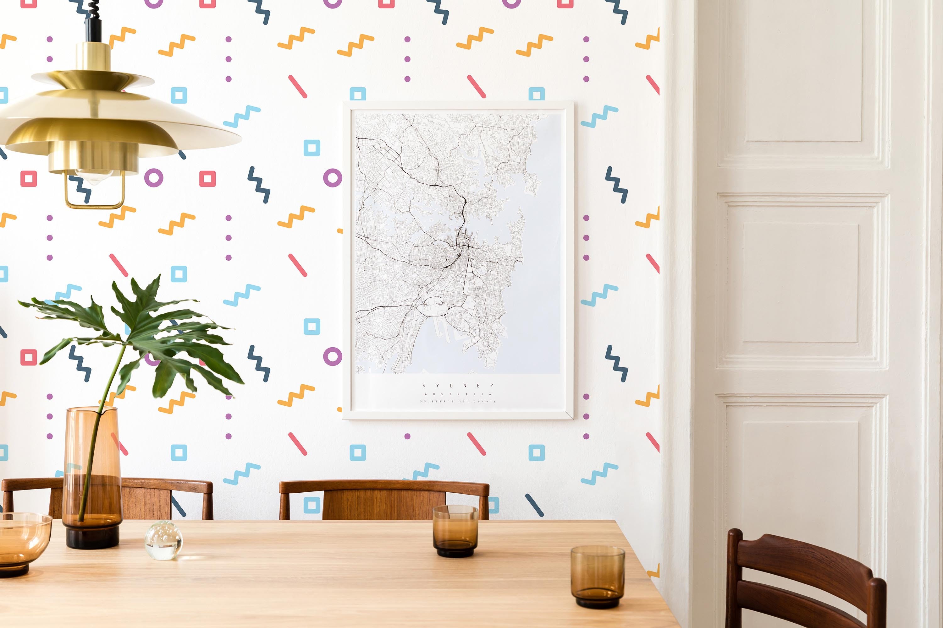 Nautical Geometric Wallpaper | Leroy Merlin