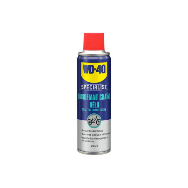 Lubrifiant WD-40 Chaîne Vélo Toutes Conditions - Bombe - 250 ml
