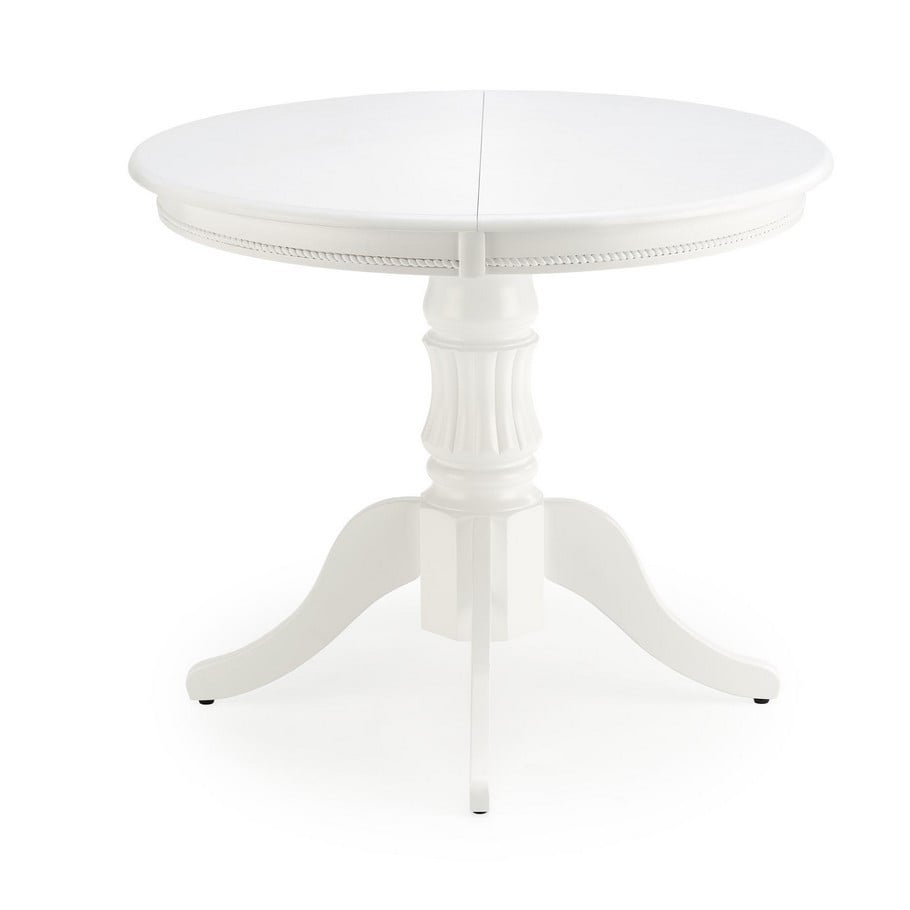 Table blanche ronde extensible avec pied central Windsor - 5