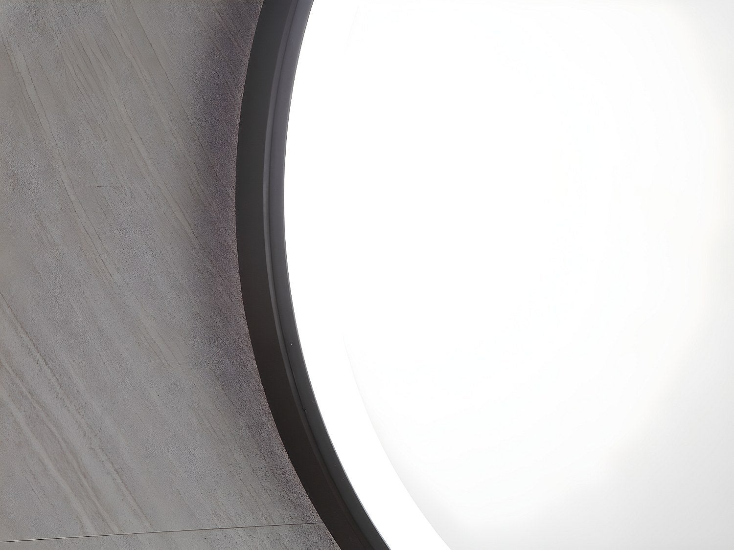 Miroir de salle de bain lumineux rond noir à Leds - D. 60 cm - NUMEA - 3