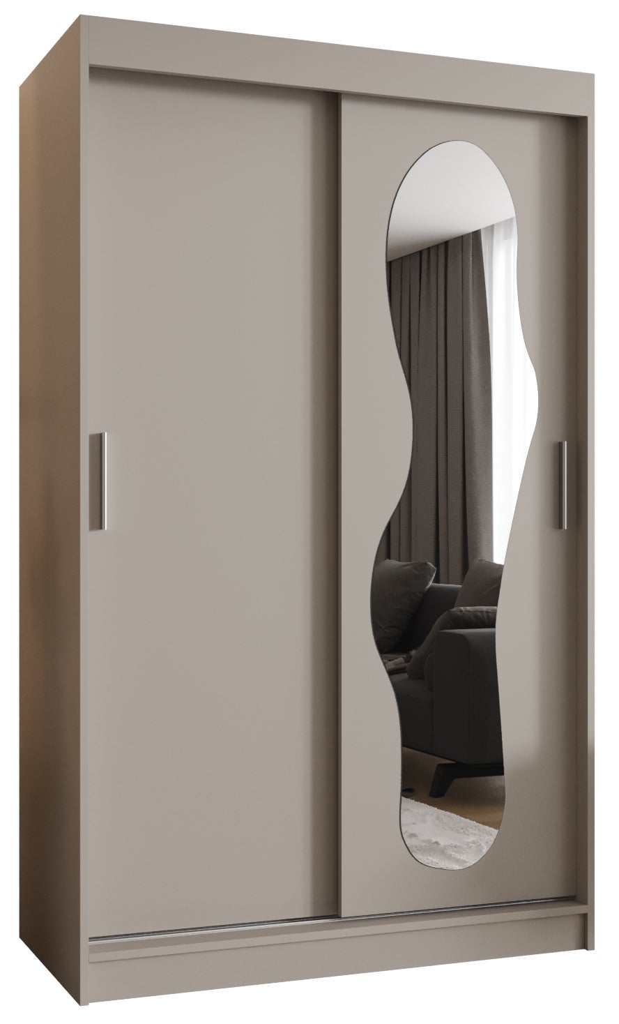 Szafa przesuwna garderoba ULTRA 120 x 62 x 200 cm Kaszmir