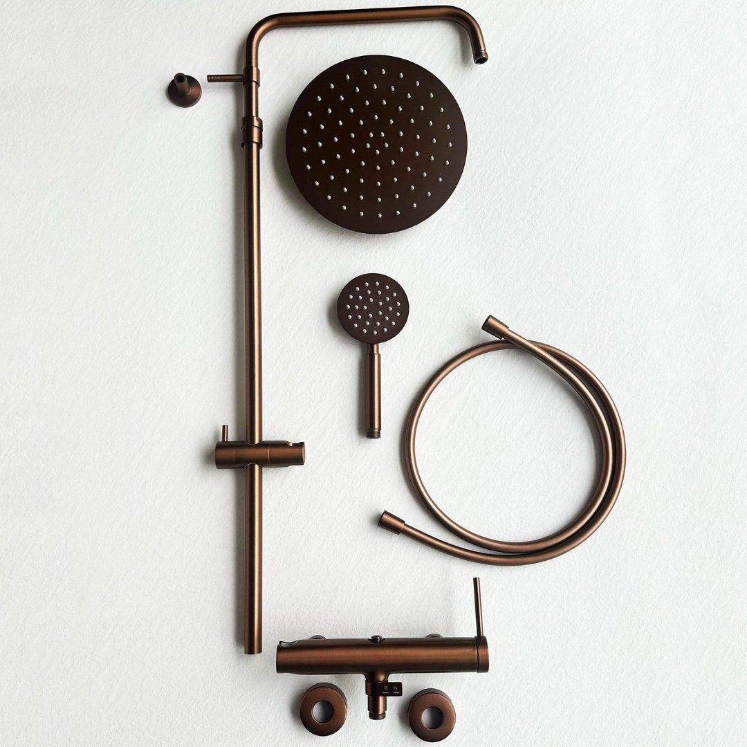 Lollipop II colonne de douche mécanique cuivre brossé 250 - 5