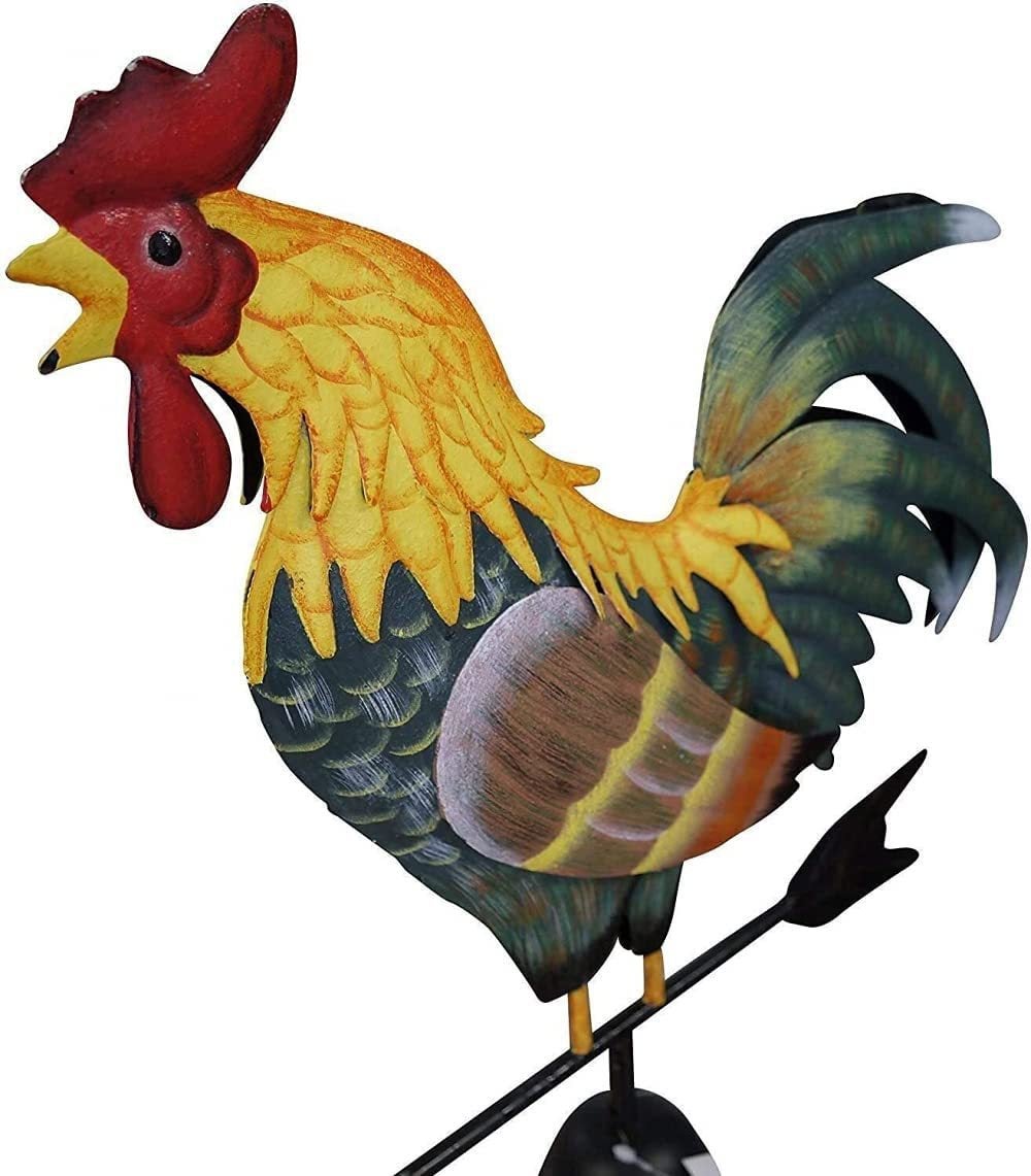 Girouette - Indicateur de direction du vent avec coq coloré et girouette décorative Indicateur de direction du vent - 2
