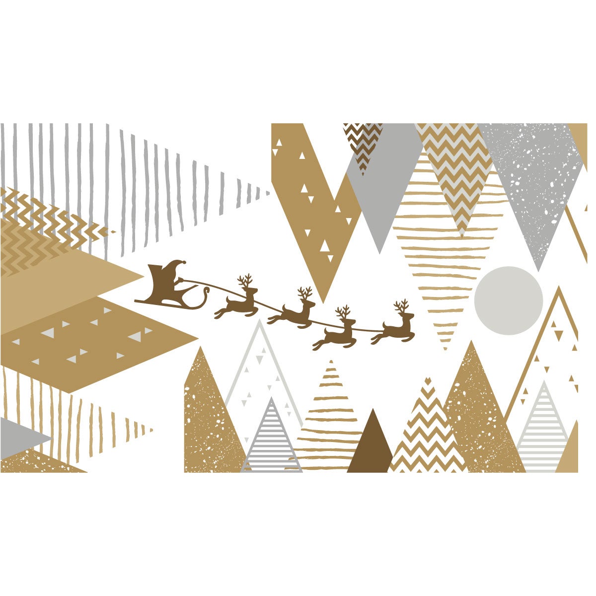 Adesivi di montagne di Babbo Natale e renne - Sticker adesivo - adesivi murali - 90x155cm - 4