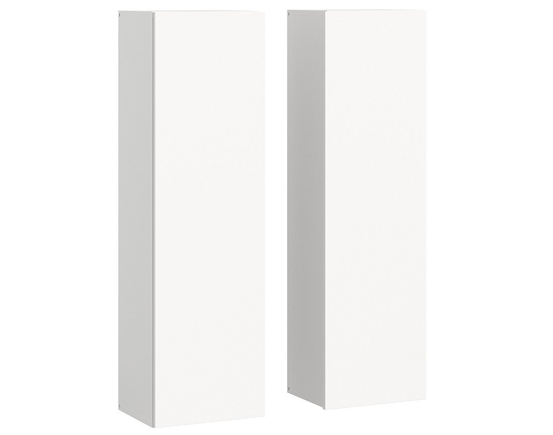 Lot de 2 armoires murales L26 x H110cm effet bois blanc - ETHAN - Best Mobilier - 2