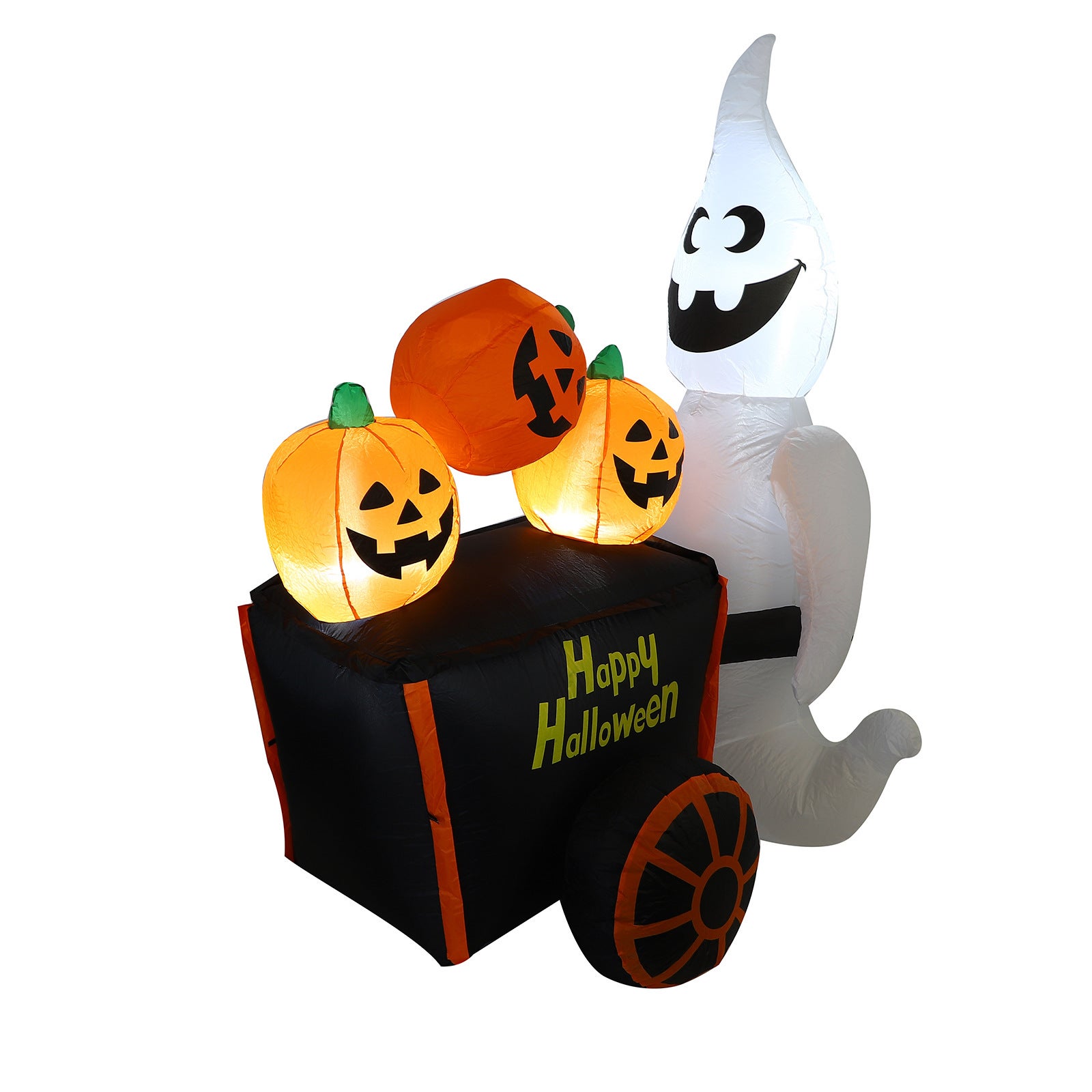 Fantasmi gonfiabili di Halloween da 360 cm, decorazioni per esterni, fanno esplodere un fantasma spaventoso gigante con LED colorato incorporato | Leroy Merlin