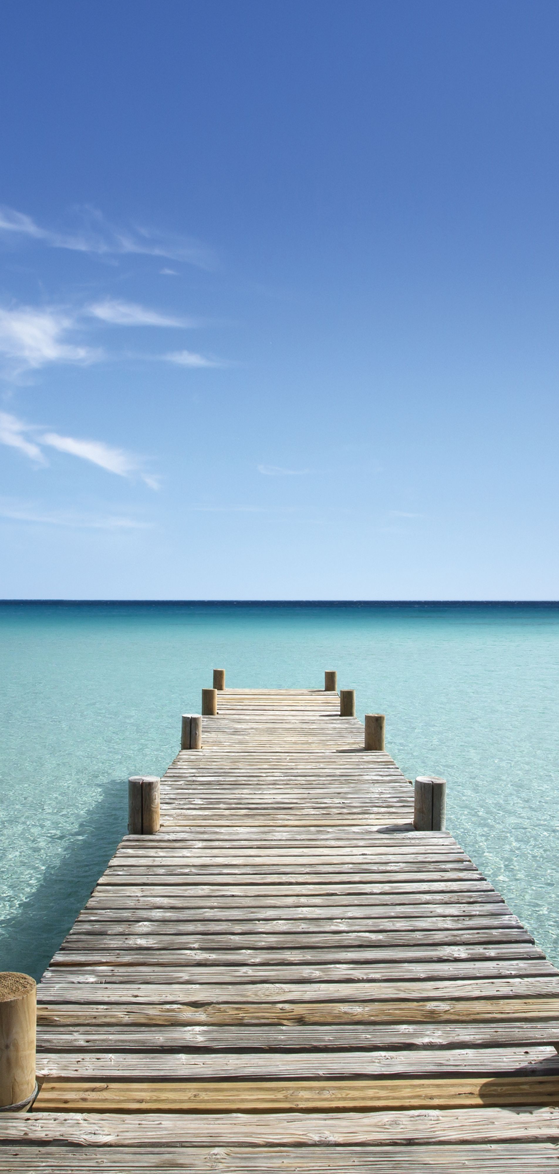 Schulte panneau mural 90x210 cm, revêtement pour douche et salle de bains, placement facile, DécoDesign PHOTO, ponton de Maldives - 2