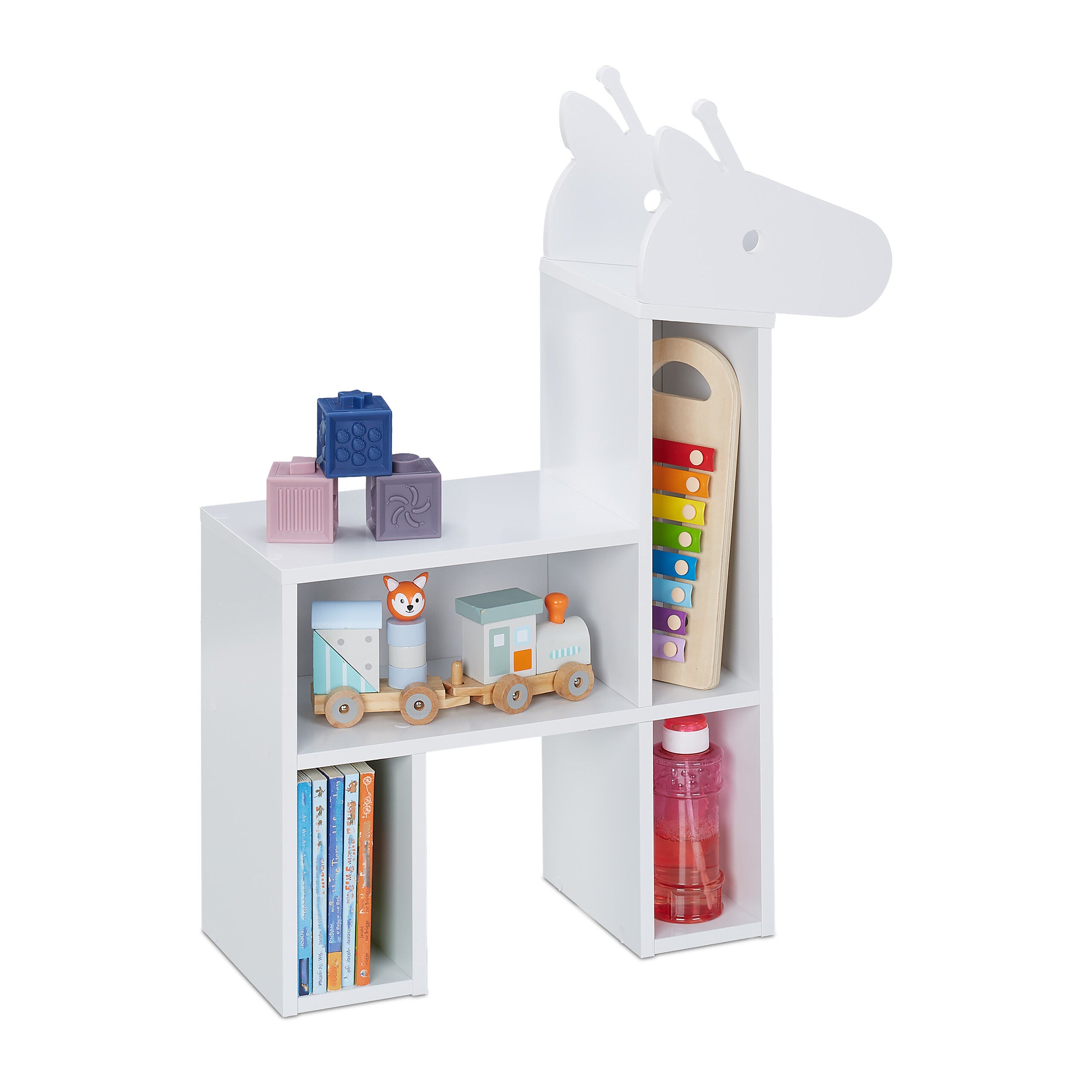 Libreria per bambini in teak 115 cm - Mobili portaoggetti per la camera