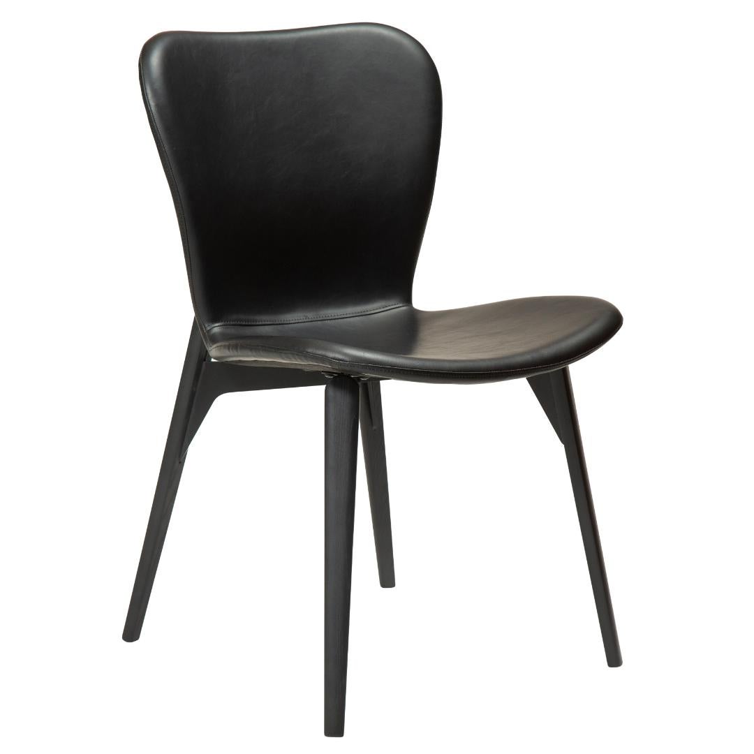 Paragon Dan-Form krzesło stołowe PU skóra sztuczna czarny.