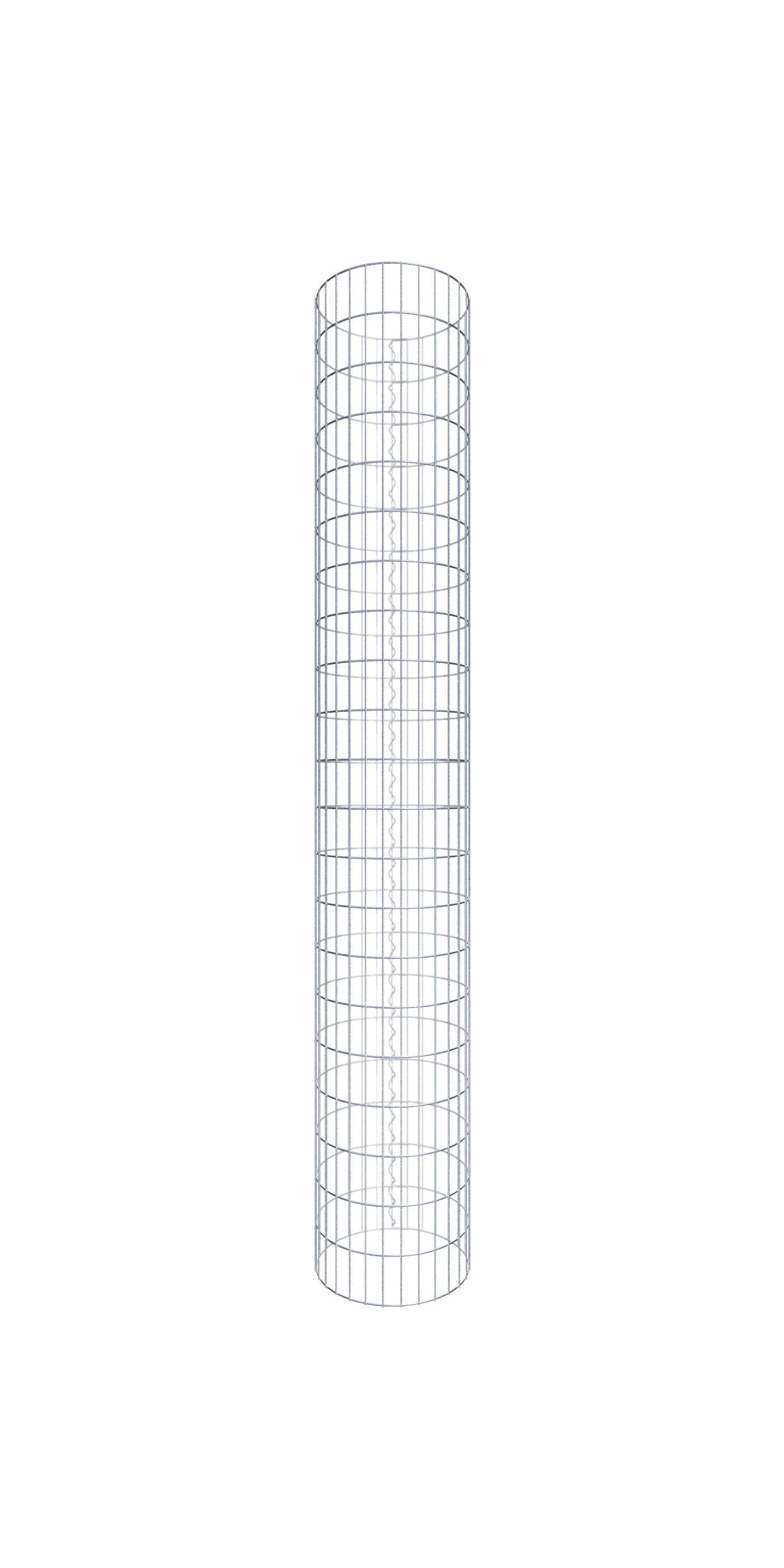 Kolumna gabionowa o średnicy 47 cm, okrągła MW 5 x 10 cm - Wysokość: 2,10 m