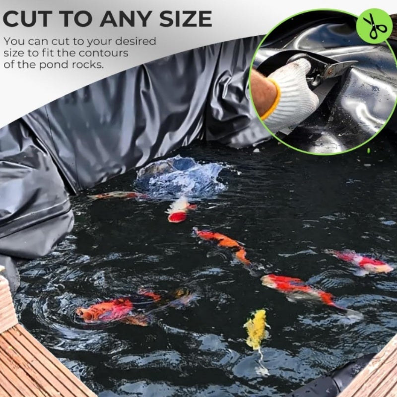 MINICLOSS noir 300 * 400cm étang pliant rembourrage Membrane imperméable, étang extérieur membrane, réservoir étanche Membrane - 3
