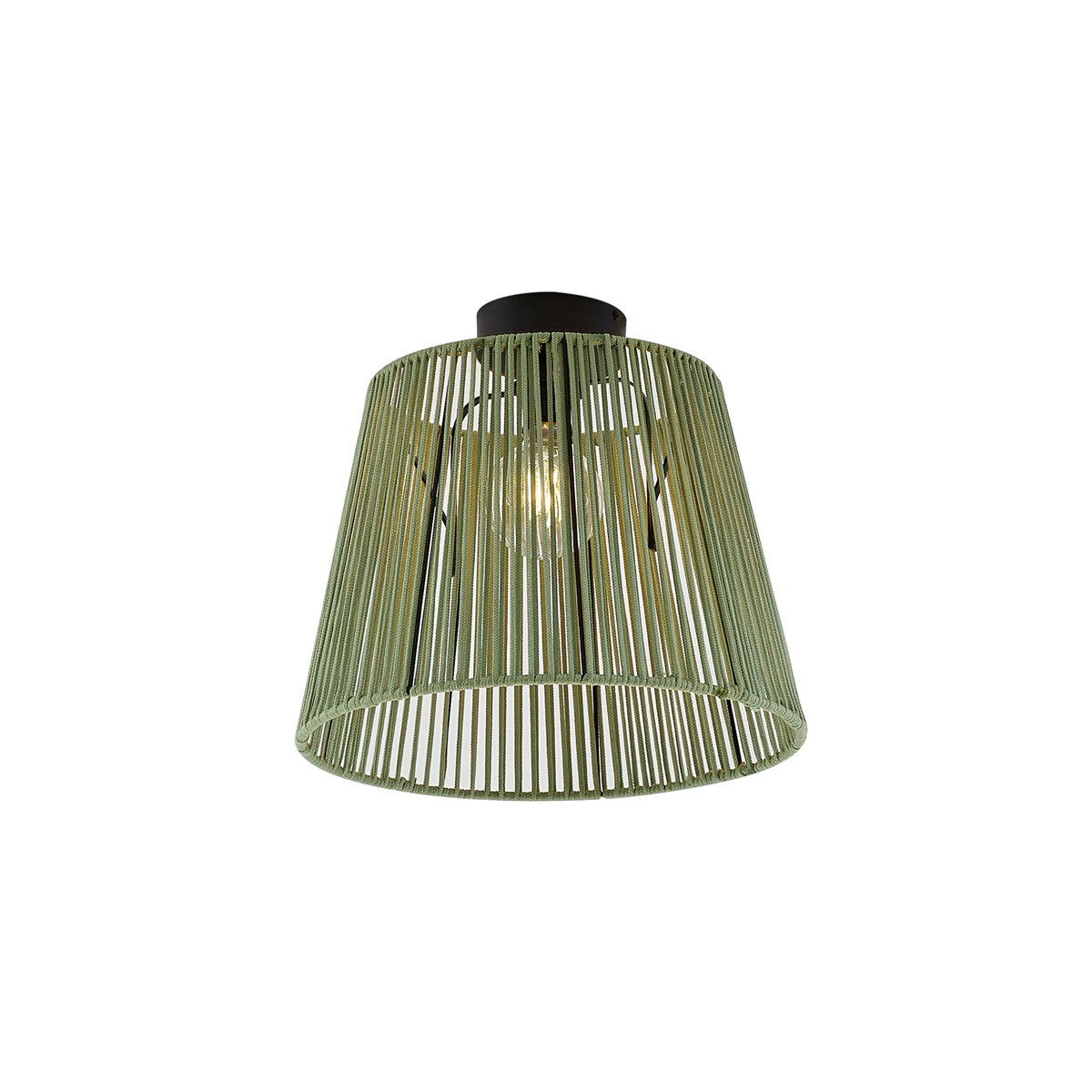 Qazqa japandi plafon zewnętrzny do ogród - Jayla - zielony, max. 15w, kompatybilny z żarówką LED, e27, 40cm, IP54, okrągły
