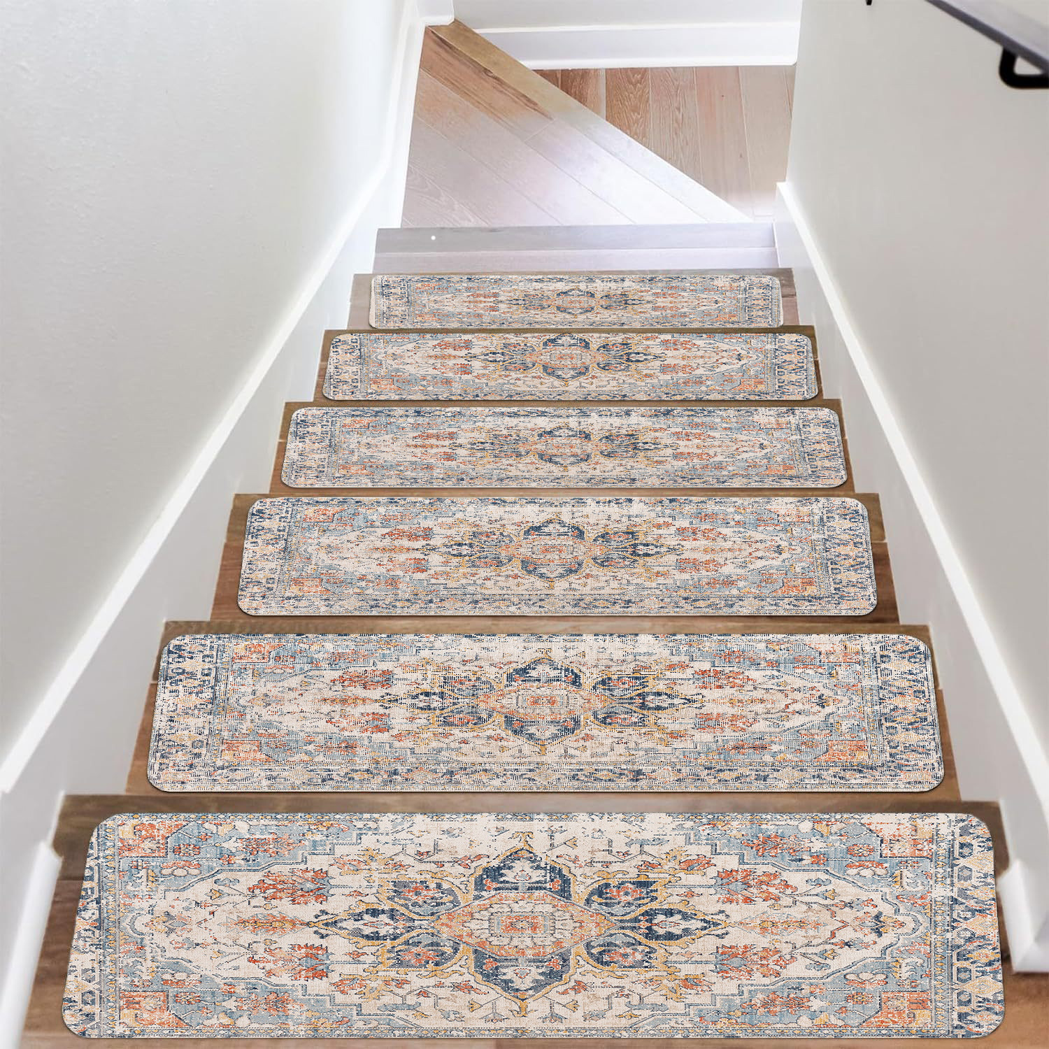 10 alfombras antideslizantes para escaleras, respaldo de tpr, alfombra de seguridad para escaleras, peldaños de escalera, 76 x 20 cm