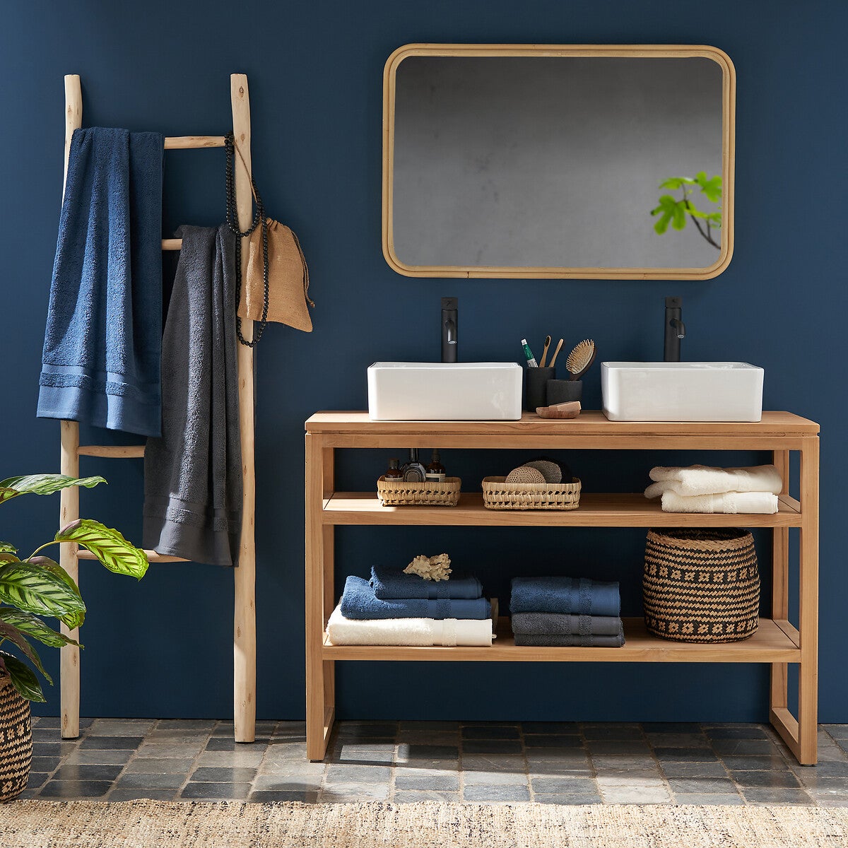 Maxi drap de bain en coton Égyptien 600g/m2, Kheops - Vieux rose - 86 x 150 cm - 9