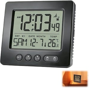 Sveglia Digitale Con Proiettore E Radio FM – Doppio Allarme, Display 8 Pollici, Luminosità Regolabile, USB 1.5m, Rotazione 180°