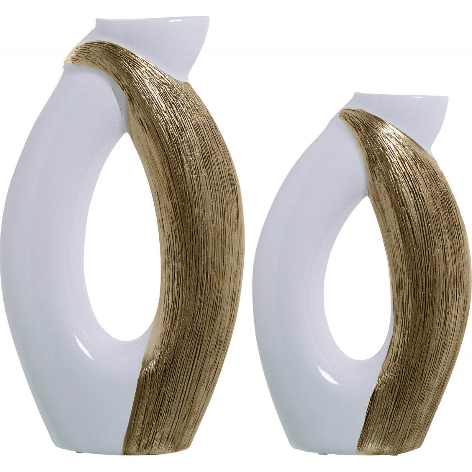 Grand vase blanc et doré pour sublimer votre décoration intérieure