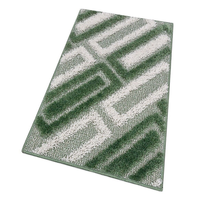 Mata łazienkowa 50x110 Cm Nowoczesny Miękki Absorbent Antypoślizgowy Zmywalny Zielony