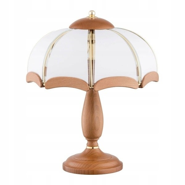 Lampka nocna klasyczna drewniana SIKORKA 2xE14 10W ALF769 ALFA