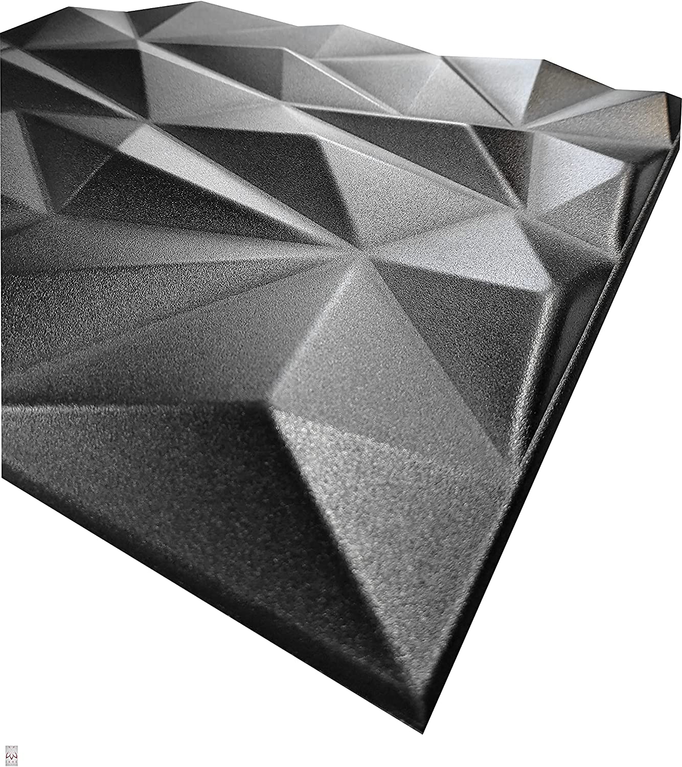 Panneaux muraux 3D décors revêtement mural panneaux de plafond POLYSTYRENE MATERIAL STYROPOR-TYPE 3mm force 8 pièces - 2m² Zircon Noir - 7