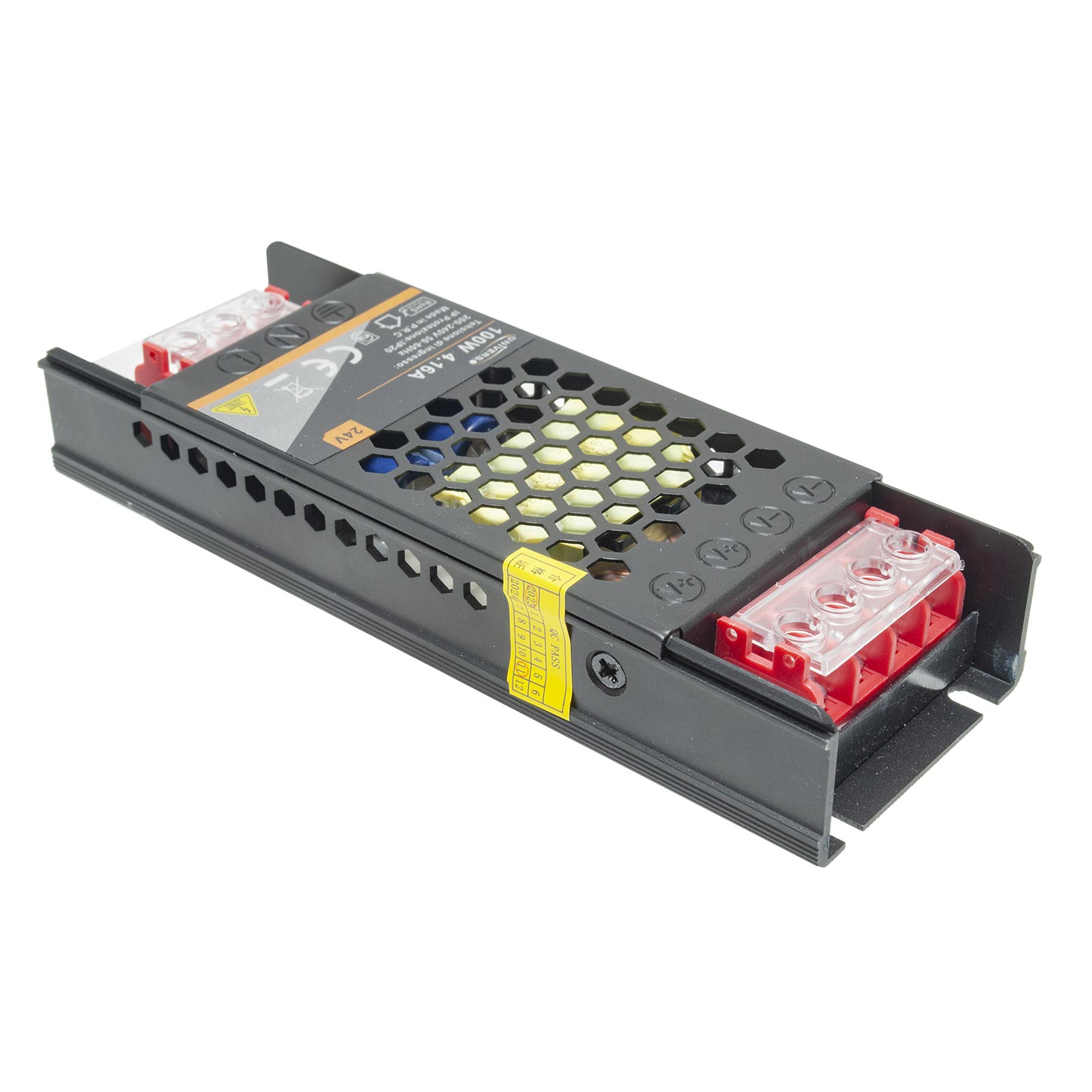 Alimentatore stabilizzato 2 uscite 100W slim trasformatore 24V 4.2A strisce LED - 2