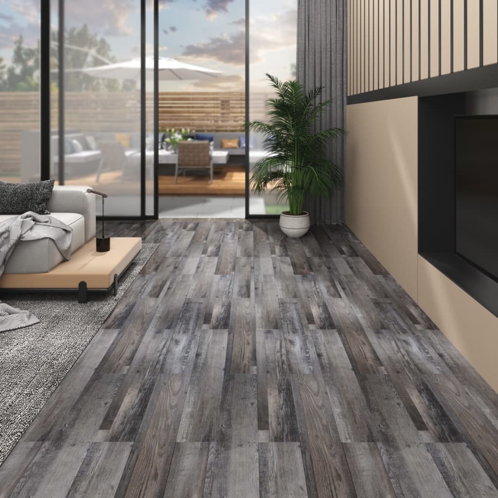 Baldosas de suelo de pvc 5,02 m² 2 mm autoadhesivas de madera industrial vidaxl