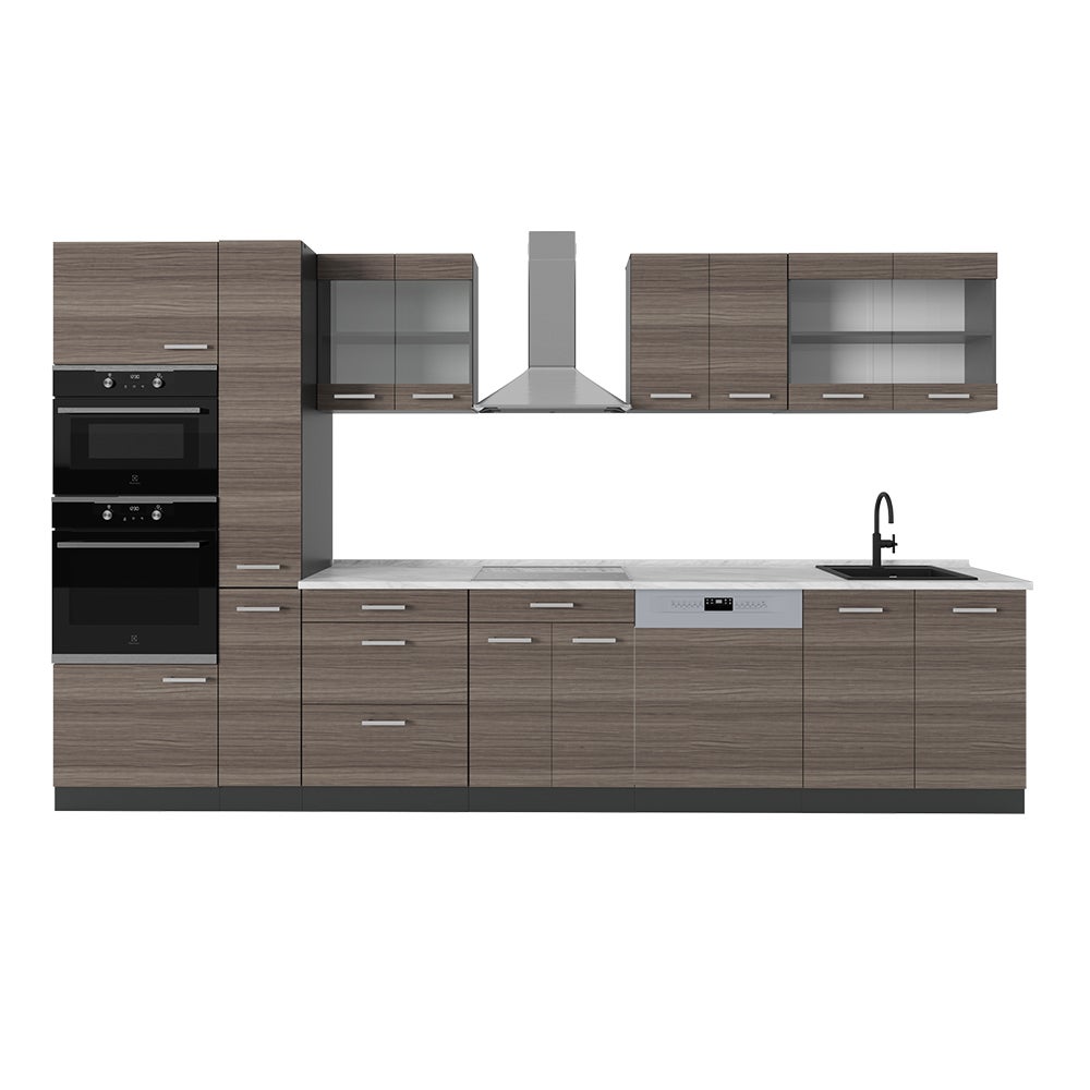 Vicco Kuchnia R-Line, Szlachetny szary/antracyt, 350 cm , BP Marmur