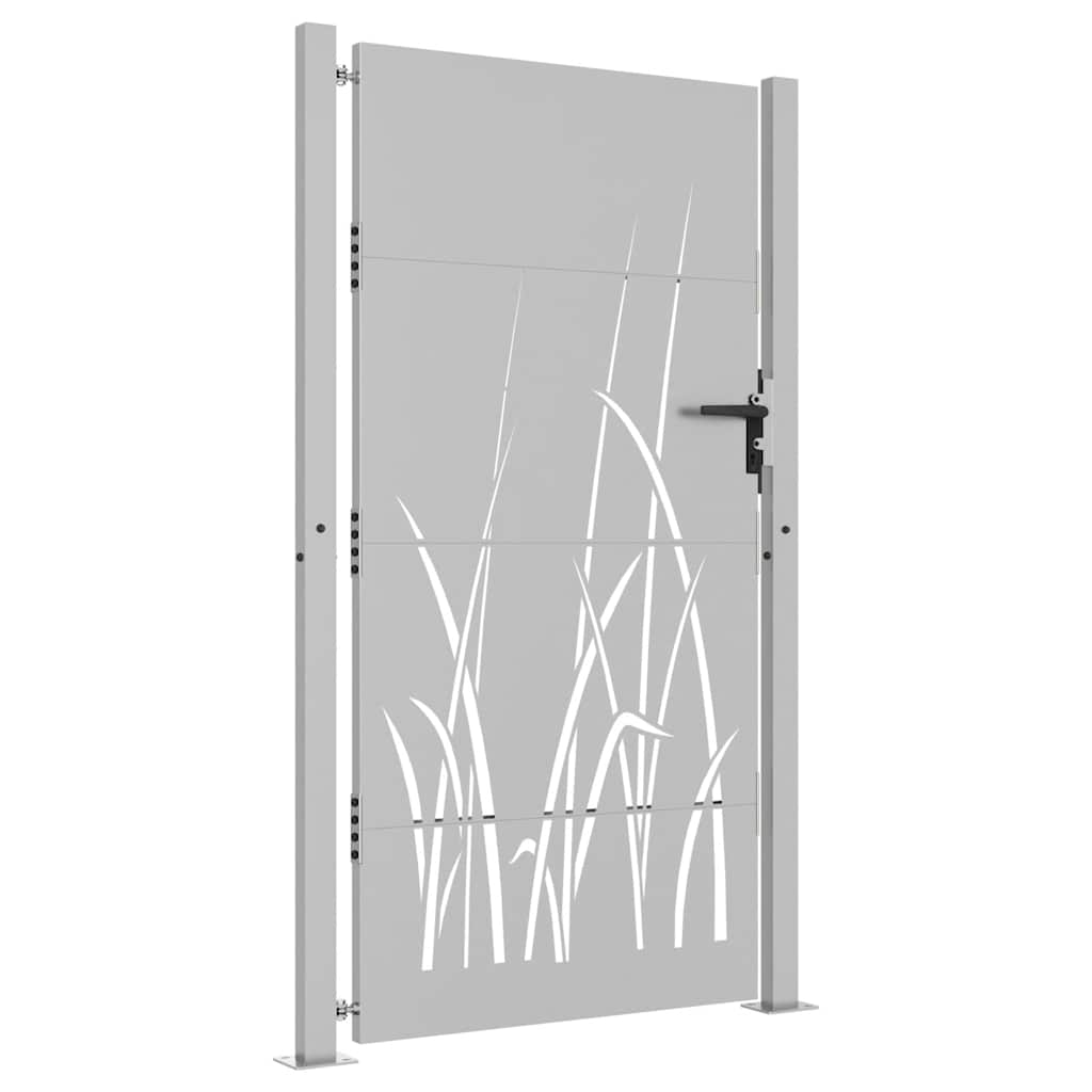 vidaXL Portail de jardin 100x175 cm acier corten conception d'herbe - 5