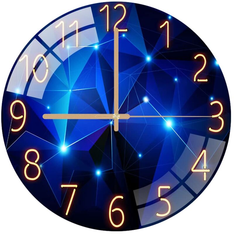 Horloge Murale Déco Bois 25 Cm - Moderne - Sans Marque - Pour Salon Cuisine