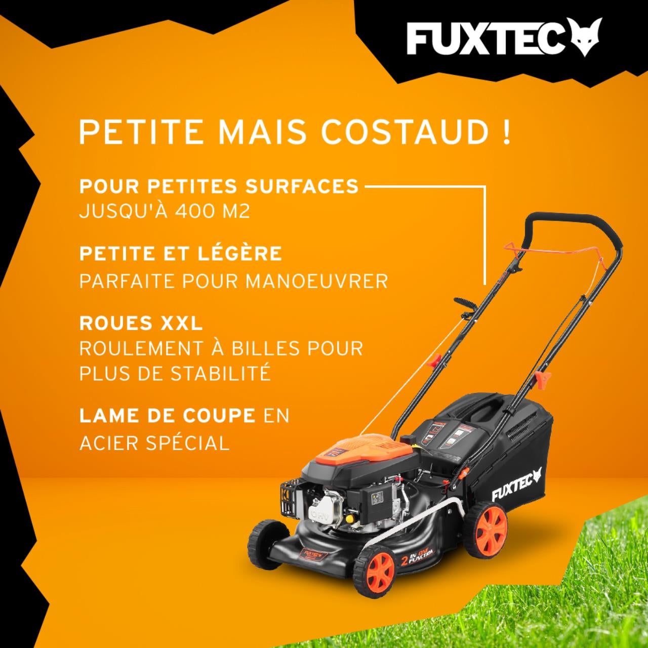 Tondeuse à gazon thermique poussée FUXTEC FX-RM4346ECO – 42 cm – 146 cm³ – 3,5 CV – Easy Clean - 5