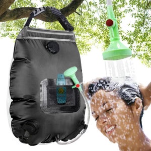Vente: WADEO Sac de Douche de Camping Portable à Chauffage Solaire avec Une capacité de 12 L avec indicateur de température Sac Pliable et scellé pour Les Voyages de randonnée et de