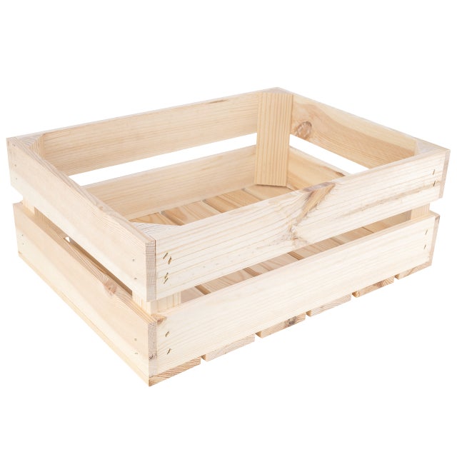 Creative Deco Caja de Madera Natural Decorativa | 40 x 30 x 15 cm | Cesta Ideal para Almacenaje Regalo Decoración | Documentos Juguetes Herramientas