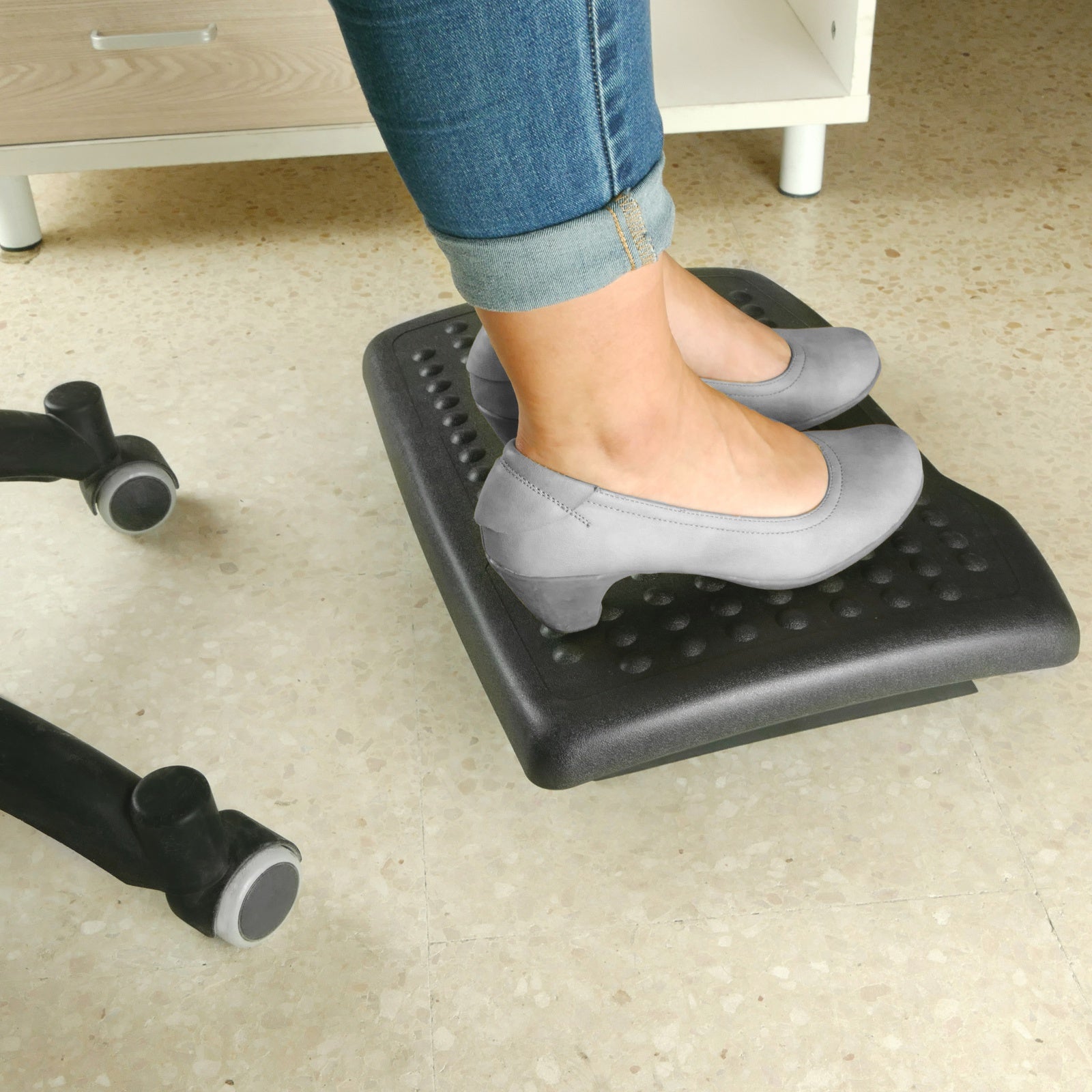 Poggiapiedi regolabile con cuscinetti a sfera 455x330mm - 2