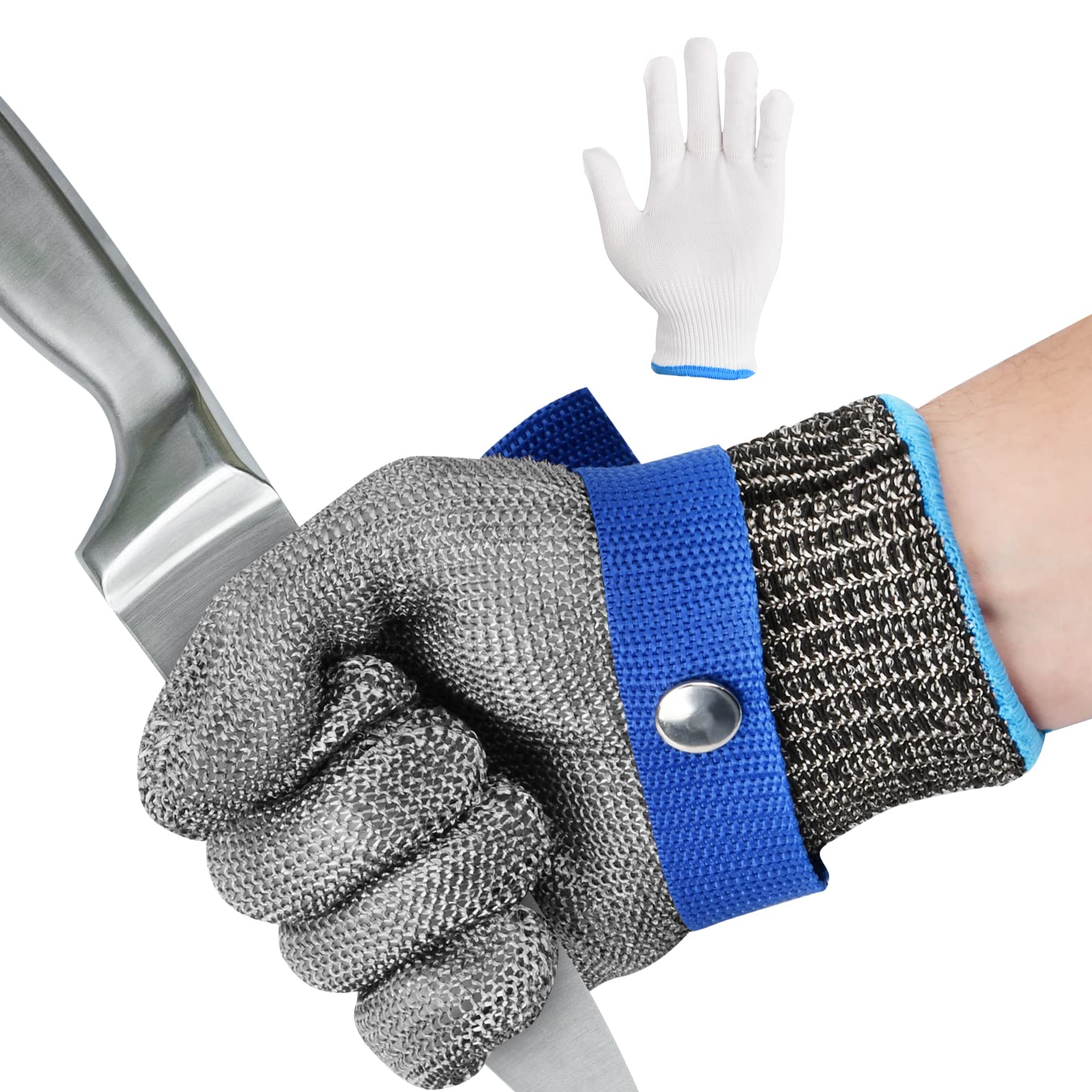 Guanto In Maglia Di Acciaio Inox Whizard Chainmail - Taglia M, Antitaglio, Professionale