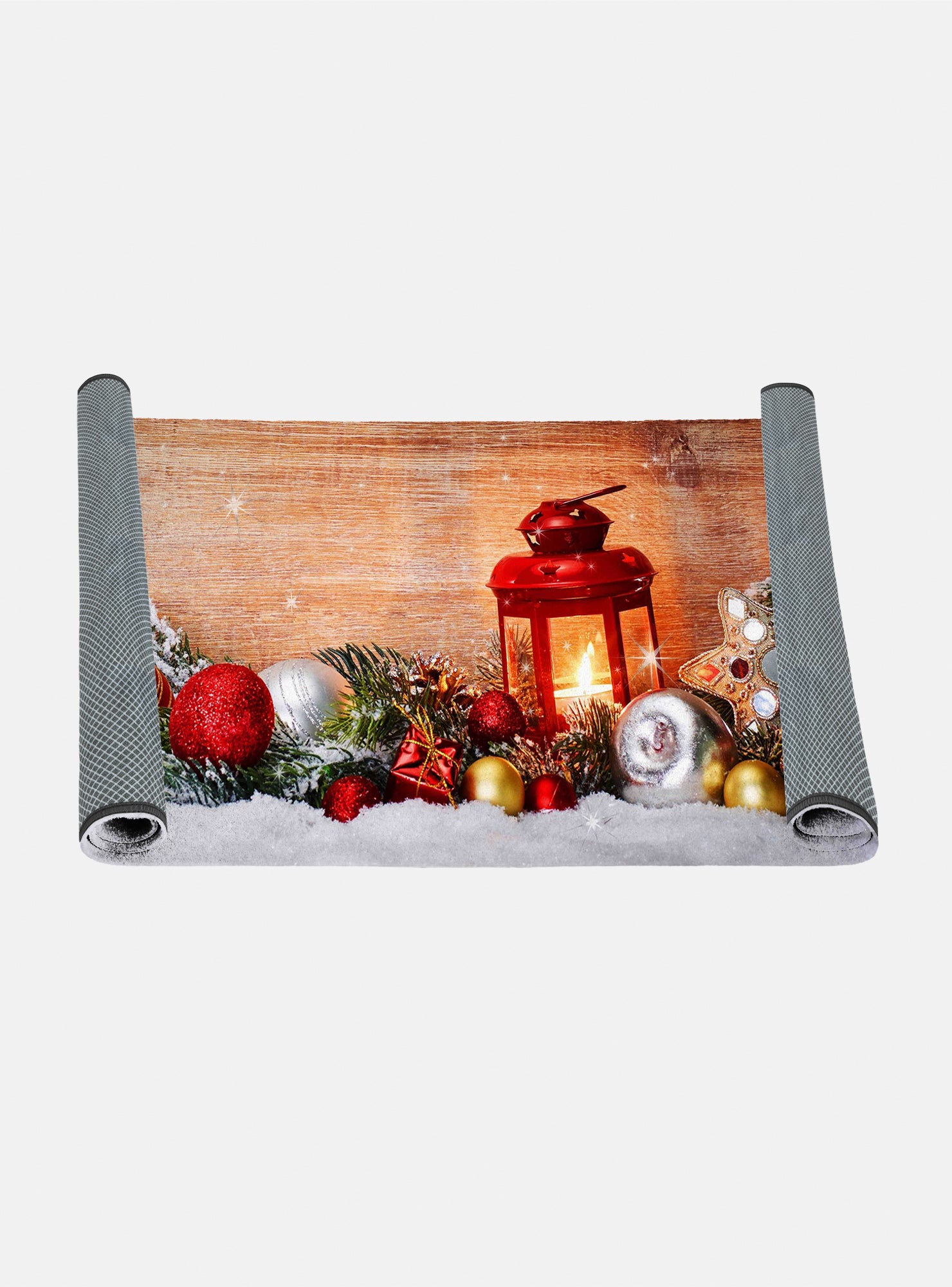 Set De 3 Tapis De Cuisine De Noël - Motifs Bonhomme De Neige Et Sapin, Tailles 40x60, 50x80, 40x120 Cm, Polyester - 7